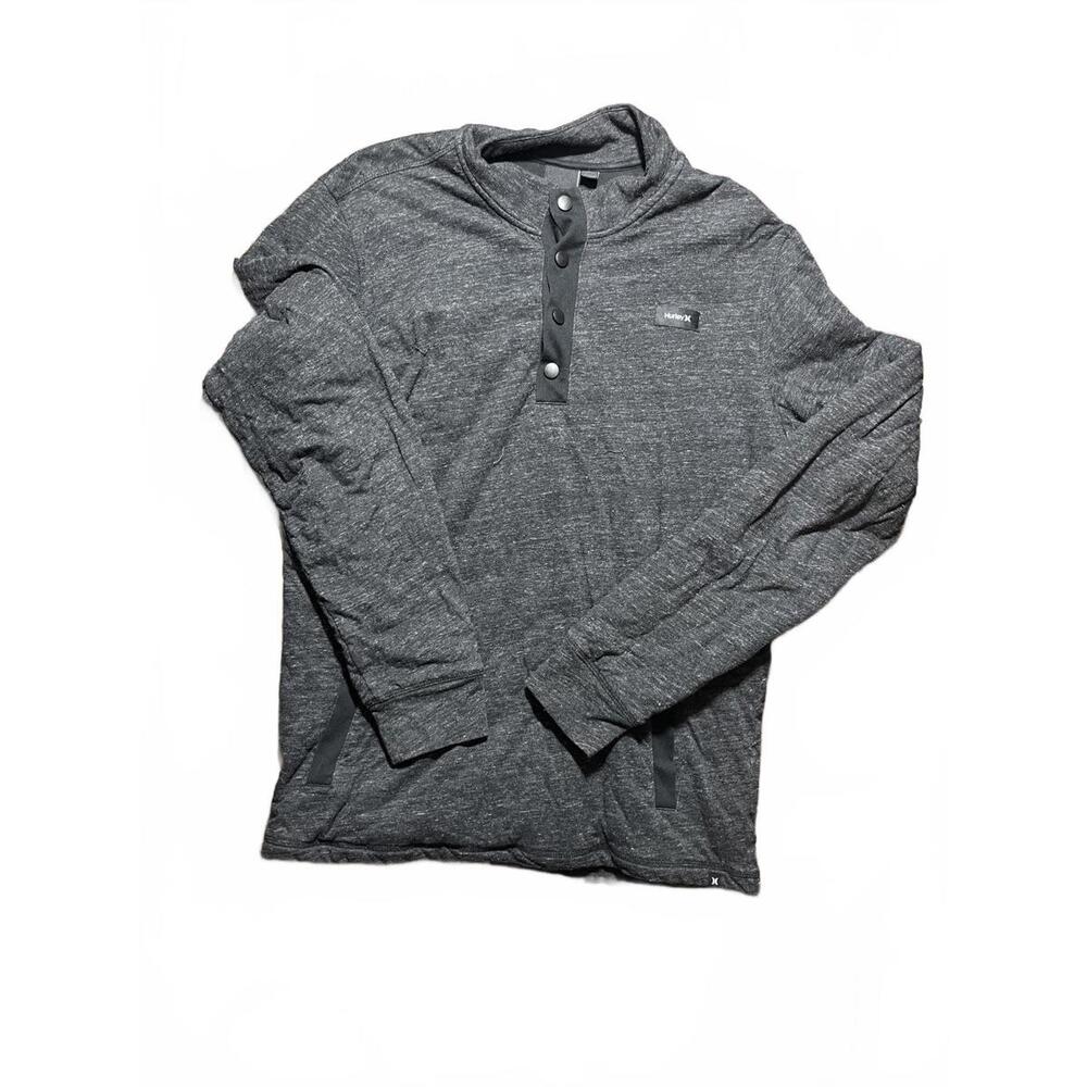 Hurley Buckle Exclusive Snap Neck Henley Pullover Men'sLarge